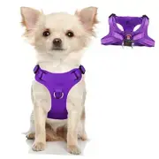 Dog Harness Step in Dog Vest Harness, Reflective Adjustable X-Small Purple