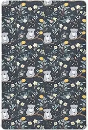 Unisex Fitted Baby Crib Sheets for Baby Girls and Boys Soft Nursery Bed Sheet for Standard Size Crib Mattress 39x27in Personalized Raccoon