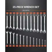 Combination Wrench Set 25-Piece Metric 6 mm to 32 mm with Roll-up Pouch