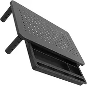 Laptop Stand with Adjustable Height Riser for and Computer Desktop Home Office Keyboard Storage Rack Steel