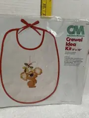 NEW Columbia Minerva Crewel Idea Kit 8" x 10" Koala Bear Bib