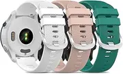 (3 Pack) T Tersely 20mm Sport Bands for Garmin Vivoactive 6/5/3/Music,Venu,Venu SQ/SQ2/2 Plus,Vivomove Luxe/Style/Trend, Forerunner 55/158/245/645, Silicone Cross Grain Watch Straps for Garmin
