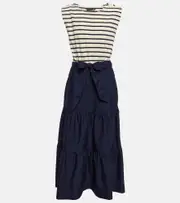 [Veronica Beard] Veronica Beard Pazila cotton midi dress AU 8 multicoloured