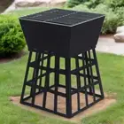 Outdoor Fire Pit for BBQ, Grilling, Cooking, Camping- Portable Brazier with Reve