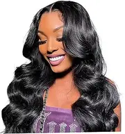 Lace Front Wigs Human Hair, 20 Inch High Density Pre Plucked Human Hair Wig with Baby, HD Lace Glueless Body Wave Wig, Natural Black Body Wave Frontal for Women, Front Wigs
