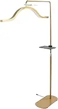 Half Moon Eyelash Floor Light, 29inch 45W 3200K‑5600K Facialist Moon Lamp with Touch Buttons, 350° Rotation, Retractable Stand, Cell Phone Clip (AU Plug)