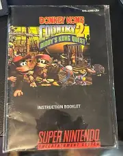 Donkey Kong Country 2 Diddys Quest SNES Super Nintendo Instruction Manual Only