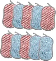 NULYLU 10Pcs Multi Use Kitchen Dish Cleaning Sponges Soft Comfortable and Efficient Scrub Sponges for Effortless Grease Removal for Housewarming