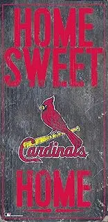 MLB St. Louis Cardinals Unisex Saint (St.) Louis Cardinals Home Sweet Home Sign, Team Color, 6 x 12