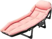 Camping Bed for Adults with Mattress Portable Folding Cots for Sleeping Guest Bed 30mm Thicker Steel Tube + 6 Speed Adjustable Backrest Load Capacity 150kg