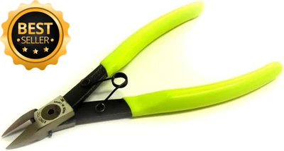 6" Slim Diagonal Cutter for Plastics Precision Hand Tool Non-Slip Grip Round Jaw