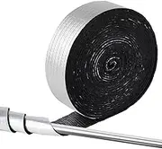 Pipe Wrap Insulation 32.8Ft Outdoor Pipe Foam Insulation Tape Aluminum Foil Black Fire Protection Strong Tape Waterproof