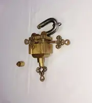 Brass Puzzle Tricky Door Lock with 06 Keys Storage Box Safety Lock CA923
