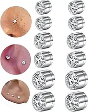 [MODRSA] Fake Nose Stud Fake Nose Ring Stud Fake Nose Piercing Fake Lip Ring Fake Earrings Stud Silver Gold Fake Cartilage Helix Earring Clip on Earring Hoop Fake Eyebrow Ring Fake Bridge Piercing