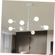 Modern Sputnik Chandelier, Industrial 8-Light Chrome Ceiling Light Fixture,
