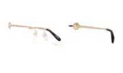 New Chopard VCHF87S 300K Eyeglasses Women's 23KT Gold Plated, Rimless.