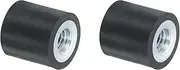 uxcell 10 x 10mm M4 Thread Female Rubber Mounts,Vibration Isolators,Replaces Anti Vibration Pads Flat Silent Block Base Block 2Pcs