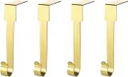 IOIUSKKU 4pcs/Set Gold Mantel Hanger for Christmas Stockings Set of 4 Metal Hooks Iron Christmas Stocking Holders Fireplace, A