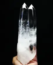 2.83lb Natural Pyramid Clear Quartz Crystal Obelisk Tower Wand Point Mineral