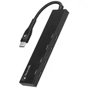 Bonelk Long-Life USB-C 4 Port Slim Hub Black