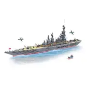 Heavy Battleship Building Kit Sets,Military U-Boat Submarine Toys,WW2 History...
