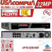Hikvision 8K 8 Channel NVR DS-7608NI-M2/8P 8ch 8MP decoding 128 Mbps Bandwidth