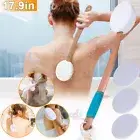 17.9" Long Wooden Handle Lotion Applicator Back Bath Brush Tanning Skin Cream