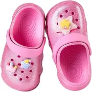 [HoEase] Casual Bright-Colored Clogs for Kid's, Toddlers, Girls, Breathable Lightweight Children's Garden Shoes for Beach Pool, Anti Slip Sandals Clogs, Water Shoes Summer Slides
