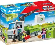 Playmobil City Action Waste Glass Truck With Container 63pc 71431