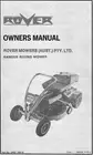 Rover Ranger 5127 5144 Ride on Mower Owner Operator & Parts Manuals PRINTED
