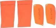 [BRIGHTFUFU] 1Set Calf Guard Gear Breathable Shin Guard Sock Leg Guard Board Orange for Football Ergonomic Fit Impact Absorption for Daily Use Protection During Sports