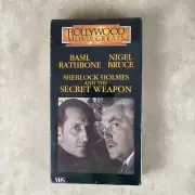Sherlock Holmes and the Secret Weapon (VHS) Basil Rathbone Nigel Bruce Sealed