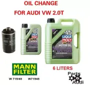 Oil Filter, Engine Oil LIQUI MOLY 5W-40 Synthetic For Audi VW 2.0L, MANN FILTER (for: Audi)