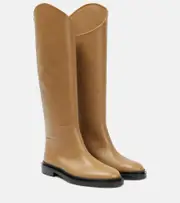 [Jil Sander] Jil Sander Lucie leather knee-high boots AU 4.5 beige