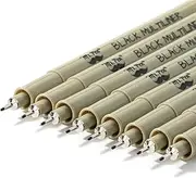 Mr. Pen- Drawing Pens for Artists, 0.45mm, 8 Pack, Black Artist pens, Micro Pens for Drawing, Ink Pens for Drawing, Sketch Pens, Micro Pen, Fineliner Pens, Bible Journaling Pens, Fine Point