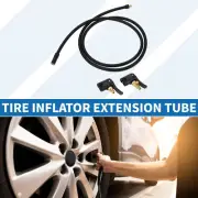 1 Set 51.18" Tire Inflator Extension Tube with Air Chuck 0.305inx32TPI for Car