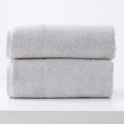 Renee Taylor Aireys 650 GSM Zero Twist 2 Pack Bath Sheet Vapour