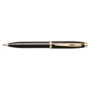 Sheaffer Premium Quality 100 Ballpoint Pen in Elegant Glossy Black/Gold Design