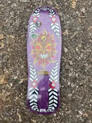 POWELL PERALTA NICKY GUERRERO MASK -REIISUE OLD SCHOOL SKATEBOARD DECK - PURPLE