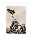 WAR WWII IWO JIMA STARS STRIPES FLAG NEW Poster Picture Military Canvas art