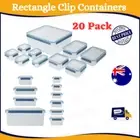 10x Clip Storage Box Multi Small Airtight Food Container Kitchen Organiser Jar