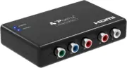 Component to HDMI Converter, PORTTA RGB to HDMI Adapter, 5 RCA Ypbpr to HDMI Vid
