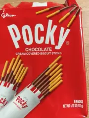 GLICO Pocky Chocolate Biscuit Sticks – 9-Pack