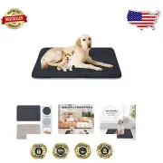 48" Non-Slip Dark Gray Dog Bed - Washable Crate Mat for Large Breeds