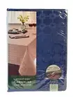 CHANDLER Microfiber Tablecloth 60x84" Rectangle Spill Proof Navy Blue