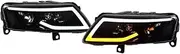 1 Pair LED Headlight Assembly Compatible For Audi A6 C6 S6 2004-2011 Headlight Plug and Play with LED DRL Turning Full LED Front Headlights(2009-2011 X)