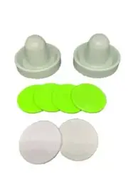 Air Hockey Mallets / pushers (Dynamo) with 6 small Pucks! regular / quiet