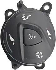 MKVAXR Car Cruise Control Button, for Focus, for Kuga Car Multifunction Steering Wheel Audio Volume Function Control Switch Panel OK M Hands-free Switch Button Car Steering Wheel Switch Kit(BLACK Hand