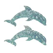 Dolphin Glass Swimming Pool Step Marker Mosaic (8"x4.5", Aquamarine) (2 Pack)