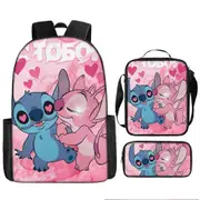 Stitch Backpack StarCraft Backpack Oxford Cloth Shoulder Bag Lunch Bag Pencil Bag 17-NMAOV